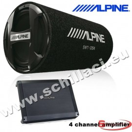Kit subwoofer 30 cm 1000 watts + Amplificatore 4 canali Alpine BBX-F1200 + SWT-1