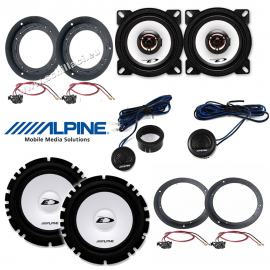 Kit 6 casse per Mercedes Classe A W169 Alpine con adattatori e supporti