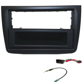 Kit mascherina colore nero per Alfa Romeo Mito + adattatore antenna + chiavi 1