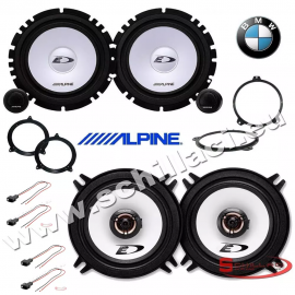 Kit 6 casse ALPINE BMW serie 3 e46 1998-2006  con adattatori e supporti