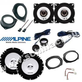 Kit 6 casse per FIAT BRAVO Alpine con adattatori e supporti