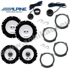 Kit 6 casse Alpine per LANCIA DELTA  Altoparlanti con adattatori e supporti