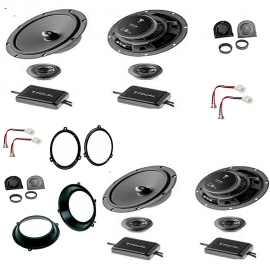 Kit 8 Casse altoparlanti FOCAL per FIAT PANDA con supporti e adattatori per il m