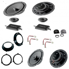 Kit 6 Casse altoparlanti FOCAL per FIAT PANDA con adattatori e supporti